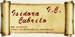 Isidora Čubrilo vizit kartica